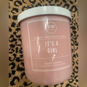 DW Home It's a Girl Pink Candle